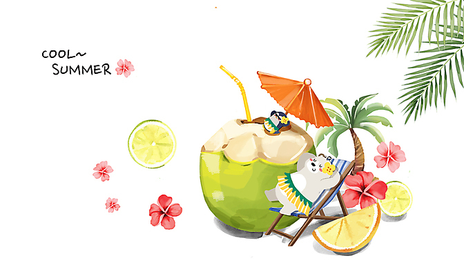 PSD 동물캐릭터 두마리 일러스트 곰 빨대 사람없음 여름 여름휴가 바캉스 야자수 눕기 눈감음 레몬 펭귄 선베드 라임 코코넛 야자수잎 종이우산 코코넛주스 하와이무궁화 히비스커스 국내일러스트 일러캐릭터 나무 동물 캐릭터 계절 꽃 잎 2 의자 과일 우산 포유류 모션 조류 휴가 주스 파일형식 여름_계절