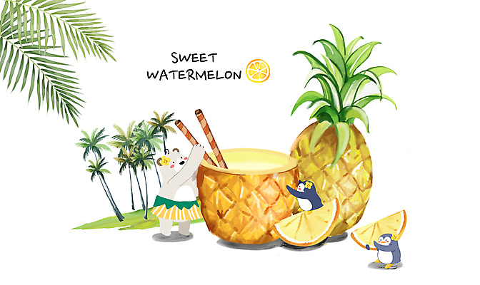 PSD 동물캐릭터 오렌지 일러스트 곰 여름음식 빨대 세마리 들기 사람없음 여름 야자수 파인애플 펭귄 야자수잎 과일조각 열대잎 파인애플주스 국내일러스트 일러캐릭터 나무 동물 캐릭터 계절 음식 조각 잎 과일 포유류 모션 조류 3 과일주스 열대과일 파일형식 여름_계절