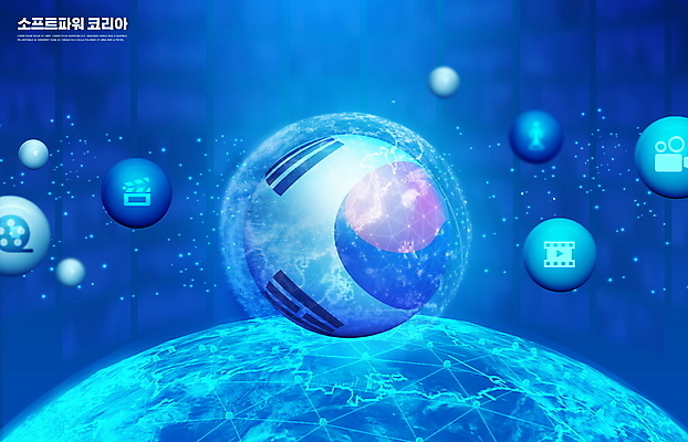 PSD 편집이미지 지구 사람없음 파란색 빛 원형 태극기 클래퍼보드 필름 영화 마이크 태극 영상물 영화카메라 입체도형 홀로그램 한류 소프트파워 이미지편집 도형 문양 문화 컬러 음향기기 문화예술 카메라 국기 입체 파일형식