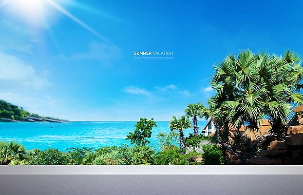 PSD 구름 편집이미지 바다 여행 하늘 사람없음 여름 파란색 여름휴가 바캉스 야자수 햇빛 태양 여름풍경 휴양지 이미지편집 자연요소 나무 계절 컬러 휴가 풍경 장소 파일형식 여름_계절