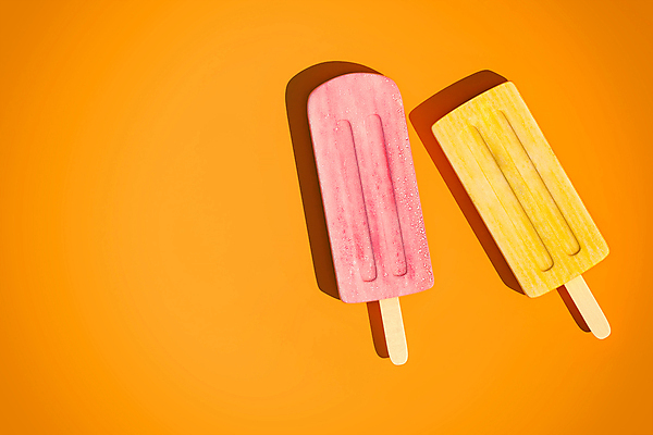 PSD 편집 편집이미지 아이스크림 여름음식 그림자 사람없음 여름 3D 주황색 두개 달콤 디지털합성 막대아이스크림 편집소스 편집3D 계절 음식 컬러 2 디저트 맛 파일형식 여름_계절