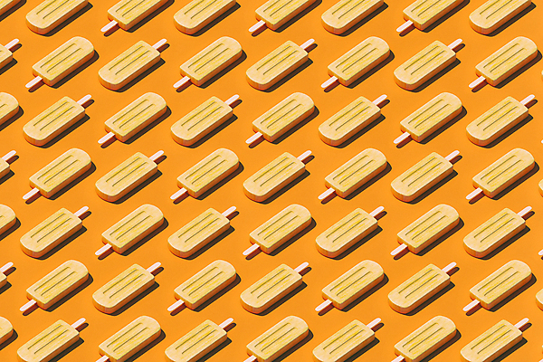 PSD 편집 편집이미지 패턴 아이스크림 여름음식 사람없음 여름 3D 주황색 패턴백그라운드 달콤 디지털합성 막대아이스크림 편집소스 편집3D 계절 음식 컬러 백그라운드 무늬 디저트 맛 파일형식 여름_계절