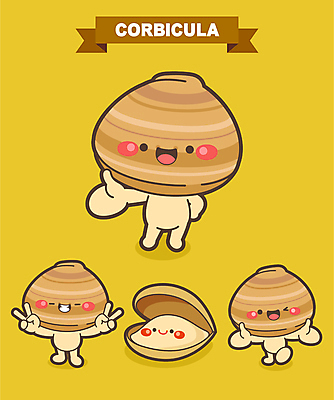 일러스트 조개 윙크 서기 사람없음 노란색 축제 손내밀기 브이 특산물 특산물캐릭터 조개캐릭터 재첩 지역축제 대한민국축제 재첩축제 일러캐릭터 AI파일 캐릭터 컬러 모션 어패류 표정 손짓 파일형식 벡터