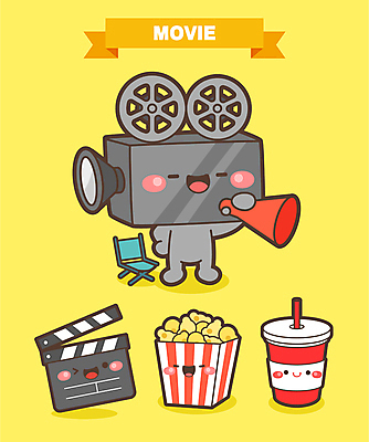 캐릭터 허리손 일러스트 윙크 웃음 들기 사람없음 노란색 축제 확성기 외침 클래퍼보드 영화 콜라 팝콘 산업캐릭터 영사기 간이의자 사물캐릭터 영화축제 음료수병 지역축제 대한민국축제 일러캐릭터 AI파일 산업 컬러 포즈 의자 모션 문화예술 표정 소리 탄산음료 병_담는 파일형식 벡터