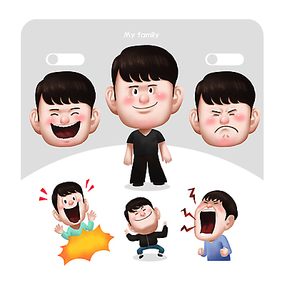 전신 남자 말풍선 일러스트 가족 서기 미소 웃음 여러명 상반신 청년 성인 놀람 외침 주먹 기쁨 분노 춤 찡그림 이모티콘 성인남자만 청년남자만 월간캐릭터 일러캐릭터 AI파일 캐릭터 감정 다수 관계 모션 문화예술 표정 사람 소리 남자만 청년만 성인만 파일형식 벡터