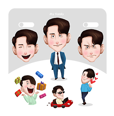 전신 남자 일러스트 가족 서기 미소 웃음 정장 여러명 상반신 청년 성인 선물상자 선글라스 놀람 운전 분노 하트 비즈니스맨 부자 찡그림 승차 오픈카 주머니손 외제차 이모티콘 손하트 성인남자만 청년남자만 금수저 월간캐릭터 일러캐릭터 AI파일 모양 캐릭터 옷 감정 안경 다수 컨셉 비즈니스 관계 모션 승용차 자동차 수저 표정 선물 사람 손짓 상자 직장인 남자만 청년만 성인만 파일형식 벡터