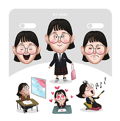 전신 여학생 여자 교복 얼굴 생각 연주 의자 음표 일러스트 창문 가족 청소년 사랑 미소 웃음 앉기 여러명 상반신 10대 봄 분노 하트 찡그림 무릎꿇기 러브레터 편지 빗자루 책상 손모으기 설레임 이모티콘 설렘 에코백 열창 십대여자만 안경낌 월간캐릭터 일러캐릭터 AI파일 모양 캐릭터 학생 기호 옷 계절 감정 안경 음악 가구 다수 가방 노래 관계 모션 표정 사람 손짓 신체부위 청소도구 에코 여자만 십대만 파일형식 벡터