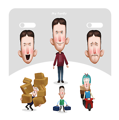 전신 남자 얼굴 일러스트 가족 서기 미소 웃음 들기 여러명 청년 성인 쌓기 기쁨 운전 오토바이 슬픔 운반 배달원 헬멧 배송 택배상자 아르바이트 이모티콘 성인남자만 청년남자만 무너짐 월간캐릭터 일러캐릭터 AI파일 직업 캐릭터 감정 다수 관계 모션 표정 사람 신체부위 상자 바이크 보호장비 택배 남자만 청년만 성인만 파일형식 벡터