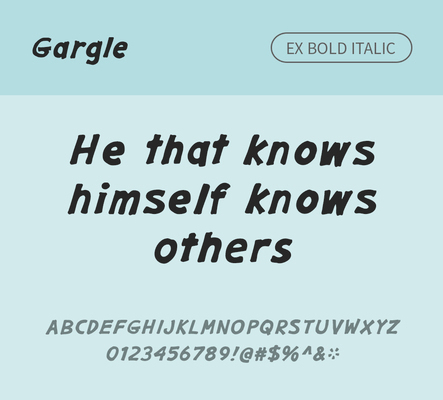 알파벳 영어 폰트 사람없음 필기체 OTF 볼드체 낱개폰트 설치폰트 디자인서체 영문폰트 Typodermic_서체 이탤릭체 gargle_서체 문자 파일형식