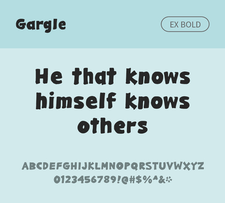 알파벳 영어 폰트 사람없음 필기체 OTF 볼드체 낱개폰트 설치폰트 디자인서체 영문폰트 Typodermic_서체 gargle_서체 문자 파일형식