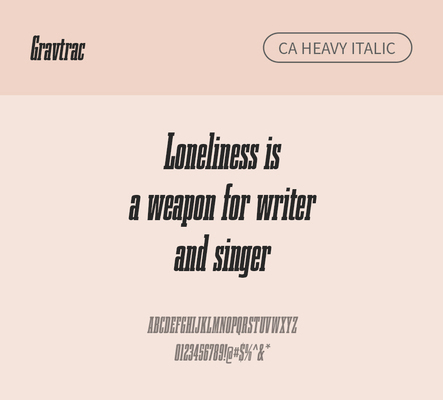 알파벳 영어 폰트 사람없음 OTF 낱개폰트 설치폰트 디자인서체 영문폰트 Typodermic_서체 이탤릭체 슬랩세리프체 헤비체 gravtrac_서체 gravtracca_서체 문자 파일형식