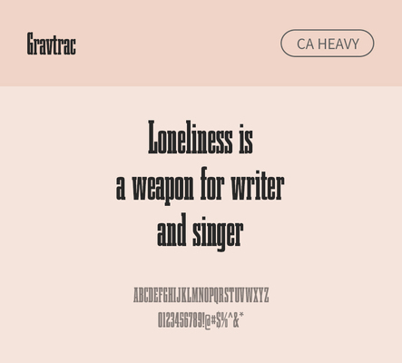 알파벳 영어 폰트 사람없음 OTF 낱개폰트 설치폰트 디자인서체 영문폰트 Typodermic_서체 슬랩세리프체 헤비체 gravtrac_서체 gravtracca_서체 문자 파일형식