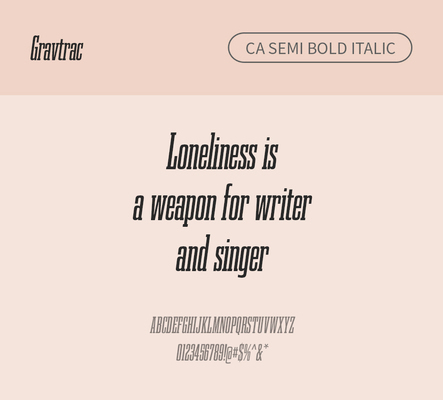 알파벳 영어 폰트 사람없음 OTF 낱개폰트 설치폰트 디자인서체 세미볼드체 영문폰트 Typodermic_서체 이탤릭체 슬랩세리프체 gravtrac_서체 gravtracca_서체 문자 파일형식