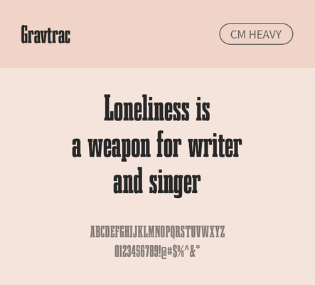 알파벳 영어 폰트 사람없음 OTF 낱개폰트 설치폰트 디자인서체 영문폰트 Typodermic_서체 슬랩세리프체 헤비체 gravtrac_서체 gravtraccm_서체 문자 파일형식