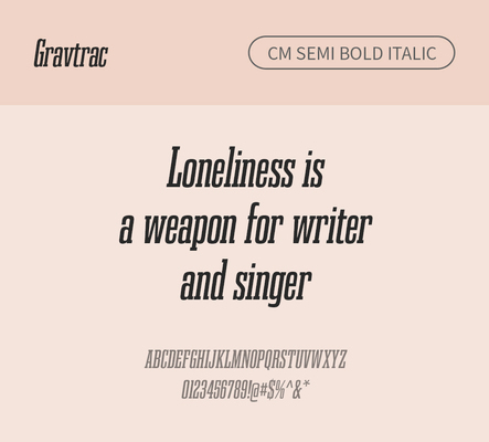 알파벳 영어 폰트 사람없음 OTF 낱개폰트 설치폰트 디자인서체 세미볼드체 영문폰트 Typodermic_서체 이탤릭체 슬랩세리프체 gravtrac_서체 gravtraccm_서체 문자 파일형식