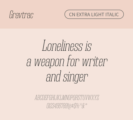 알파벳 영어 폰트 사람없음 OTF 라이트체 낱개폰트 설치폰트 디자인서체 영문폰트 Typodermic_서체 이탤릭체 슬랩세리프체 gravtrac_서체 gravtraccn_서체 문자 파일형식