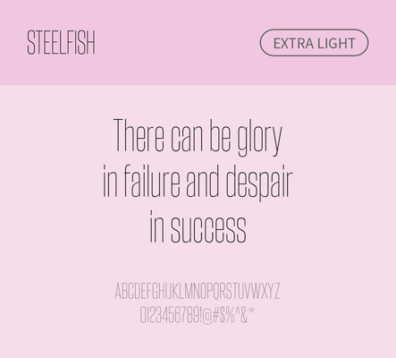 알파벳 영어 폰트 사람없음 OTF 라이트체 낱개폰트 설치폰트 디자인서체 영문폰트 Typodermic_서체 산세리프체 steelfish_서체 문자 파일형식