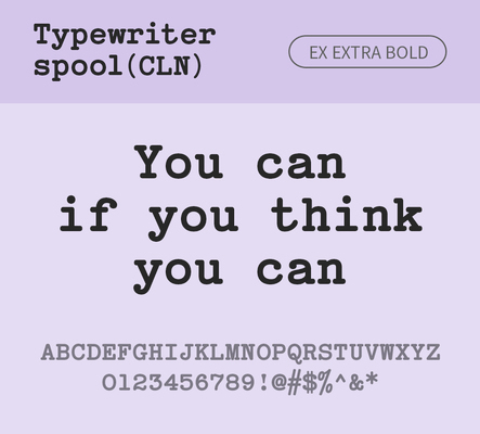 알파벳 영어 폰트 사람없음 OTF 낱개폰트 설치폰트 디자인서체 영문폰트 엑스트라볼드체 Typodermic_서체 활자체 typewriterspoolcln_서체 typewriterspoolclnex_서체 문자 파일형식