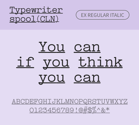 알파벳 영어 폰트 사람없음 OTF 레귤러체 낱개폰트 설치폰트 디자인서체 영문폰트 Typodermic_서체 이탤릭체 활자체 typewriterspoolcln_서체 typewriterspoolclnex_서체 문자 파일형식