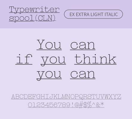 알파벳 영어 폰트 사람없음 OTF 라이트체 낱개폰트 설치폰트 디자인서체 영문폰트 Typodermic_서체 이탤릭체 활자체 typewriterspoolcln_서체 typewriterspoolclnex_서체 문자 파일형식