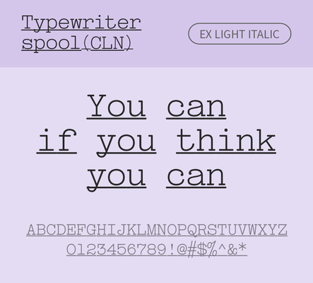 알파벳 영어 폰트 사람없음 OTF 라이트체 낱개폰트 설치폰트 디자인서체 영문폰트 Typodermic_서체 이탤릭체 활자체 typewriterspoolcln_서체 typewriterspoolclnex_서체 문자 파일형식