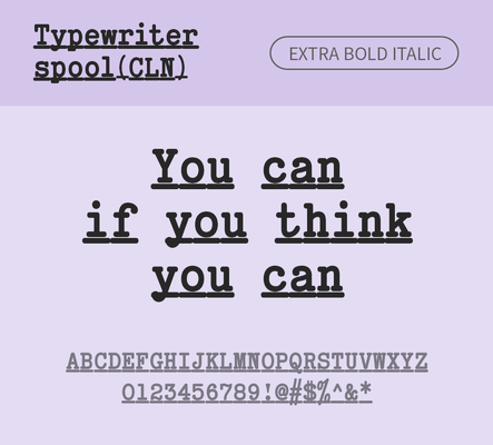 알파벳 영어 폰트 사람없음 OTF 낱개폰트 설치폰트 디자인서체 영문폰트 엑스트라볼드체 Typodermic_서체 이탤릭체 활자체 typewriterspoolcln_서체 문자 파일형식