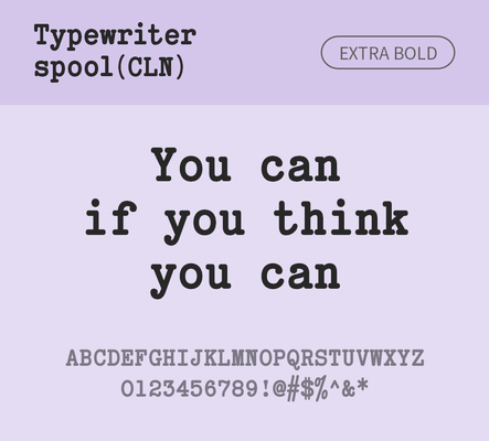 알파벳 영어 폰트 사람없음 OTF 낱개폰트 설치폰트 디자인서체 영문폰트 엑스트라볼드체 Typodermic_서체 활자체 typewriterspoolcln_서체 문자 파일형식