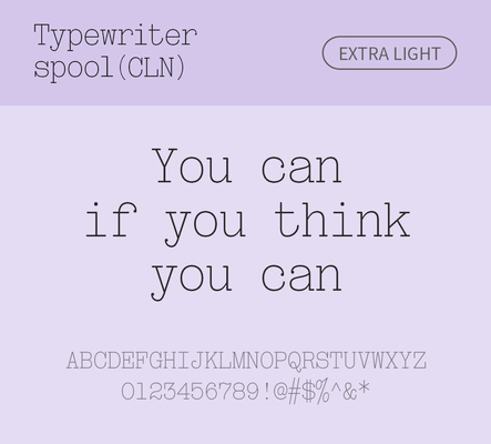 알파벳 영어 폰트 사람없음 OTF 라이트체 낱개폰트 설치폰트 디자인서체 영문폰트 Typodermic_서체 활자체 typewriterspoolcln_서체 문자 파일형식