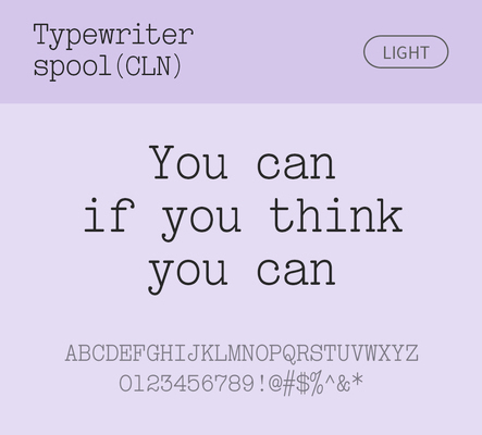 알파벳 영어 폰트 사람없음 OTF 라이트체 낱개폰트 설치폰트 디자인서체 영문폰트 Typodermic_서체 활자체 typewriterspoolcln_서체 문자 파일형식