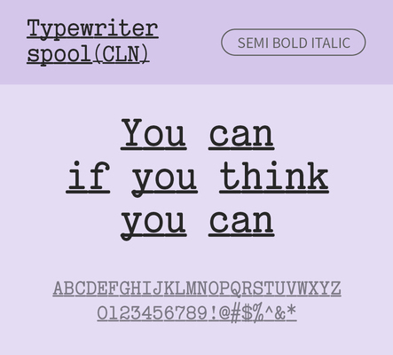 알파벳 영어 폰트 사람없음 OTF 낱개폰트 설치폰트 디자인서체 세미볼드체 영문폰트 Typodermic_서체 이탤릭체 활자체 typewriterspoolcln_서체 문자 파일형식