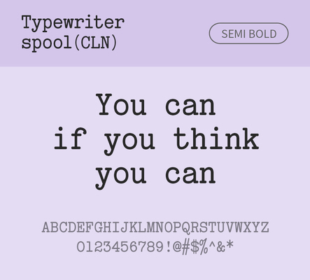 알파벳 영어 폰트 사람없음 OTF 낱개폰트 설치폰트 디자인서체 세미볼드체 영문폰트 Typodermic_서체 활자체 typewriterspoolcln_서체 문자 파일형식