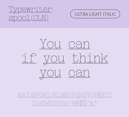 알파벳 영어 폰트 사람없음 OTF 라이트체 낱개폰트 설치폰트 디자인서체 영문폰트 Typodermic_서체 이탤릭체 활자체 typewriterspoolcln_서체 문자 파일형식