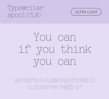 알파벳 영어 폰트 사람없음 OTF 라이트체 낱개폰트 설치폰트 디자인서체 영문폰트 Typodermic_서체 활자체 typewriterspoolcln_서체 문자 파일형식