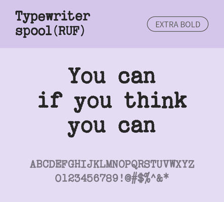 알파벳 영어 폰트 사람없음 OTF 낱개폰트 설치폰트 디자인서체 영문폰트 엑스트라볼드체 Typodermic_서체 활자체 typewriterspoolruf_서체 문자 파일형식