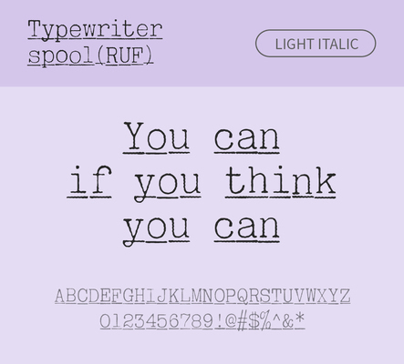 알파벳 영어 폰트 사람없음 OTF 라이트체 낱개폰트 설치폰트 디자인서체 영문폰트 Typodermic_서체 이탤릭체 활자체 typewriterspoolruf_서체 문자 파일형식