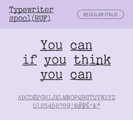 알파벳 영어 폰트 사람없음 OTF 레귤러체 낱개폰트 설치폰트 디자인서체 영문폰트 Typodermic_서체 이탤릭체 활자체 typewriterspoolruf_서체 문자 파일형식