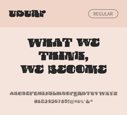 알파벳 영어 폰트 사람없음 OTF 레귤러체 낱개폰트 설치폰트 디자인서체 영문폰트 Typodermic_서체 usurp_서체 문자 파일형식