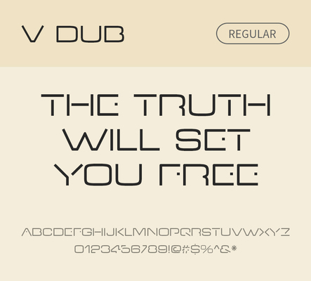 알파벳 영어 폰트 사람없음 OTF 레귤러체 낱개폰트 설치폰트 디자인서체 영문폰트 Typodermic_서체 vdub_서체 문자 파일형식