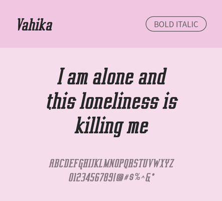 알파벳 영어 폰트 사람없음 OTF 볼드체 낱개폰트 설치폰트 디자인서체 영문폰트 Typodermic_서체 이탤릭체 슬랩세리프체 vahika_서체 문자 파일형식