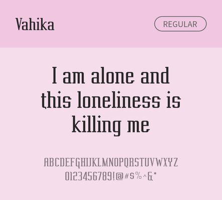 알파벳 영어 폰트 사람없음 OTF 레귤러체 낱개폰트 설치폰트 디자인서체 영문폰트 Typodermic_서체 슬랩세리프체 vahika_서체 문자 파일형식