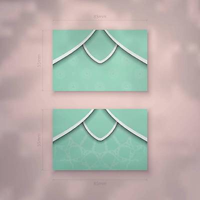 EPS 해외이미지 디자인 백그라운드 패턴 일러스트 명함 사람없음 세트 고급 민트색 목업 해외일러스트 컬러 컨셉 무늬 파일형식 벡터 이미지허브