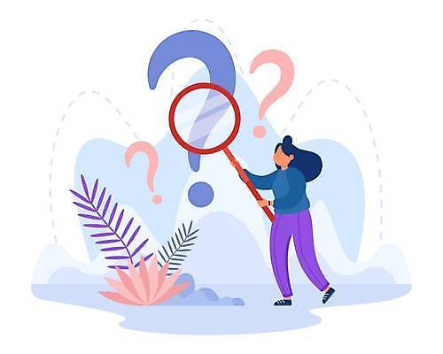 EPS 해외이미지 전신 여자 일러스트 돋보기 한명 서기 들기 성인 물음표 관찰 호기심 의문 찾기 성인여자한명만 해외일러스트 1 기호 감정 컨셉 모션 사람 여자한명만 성인여자만 파일형식 벡터 이미지허브