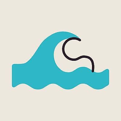 EPS 해외이미지 디자인 물결 파도 하늘색 일러스트 사람없음 심볼 해외일러스트 바다 파란색 파일형식 벡터 이미지허브