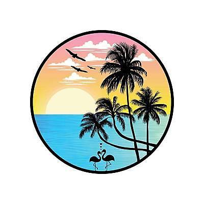 EPS 해외이미지 구름 디자인 바다 일러스트 조류 사람없음 여름 야자수 태양 원형 플라밍고 심볼 해외일러스트 자연요소 도형 나무 동물 계절 파일형식 벡터 이미지허브