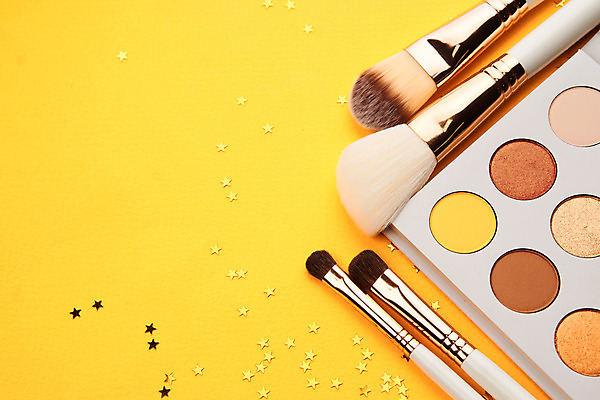 포토 JPG 해외이미지 사람없음 세트 뷰티 화장품 오브젝트 아이섀도 메이크업브러쉬 해외포토 붓 파일형식 이미지허브