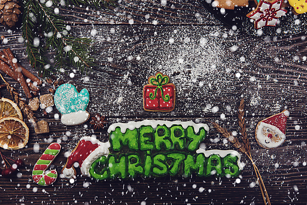 포토 JPG 해외이미지 크리스마스 실내 사람없음 선물상자 하이앵글 쿠키 눈 진저쿠키 나무배경 해외포토 자연요소 기념일 뷰포인트 백그라운드 날씨 디저트 선물 내부 상자 파일형식 이미지허브