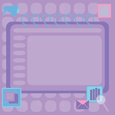 EPS 해외이미지 백그라운드 일러스트 그래프 프레임 사람없음 확성기 메모지 메시지 카피스페이스 해외일러스트 사무용품 공백 파일형식 벡터 이미지허브