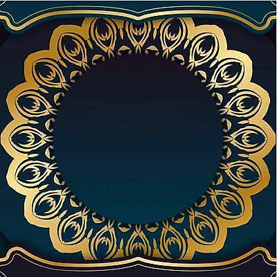 EPS 해외이미지 문양 디자인 백그라운드 일러스트 프레임 사람없음 금색 원형 화려 고급 남색 카피스페이스 해외일러스트 도형 컬러 컨셉 공백 파일형식 벡터 이미지허브