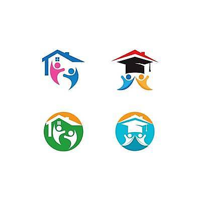 EPS 해외이미지 일러스트 학사모 주택 사람모양 사람없음 심볼 홈스쿨 해외일러스트 모양 모자_잡화 교육 졸업 건물 파일형식 벡터 이미지허브