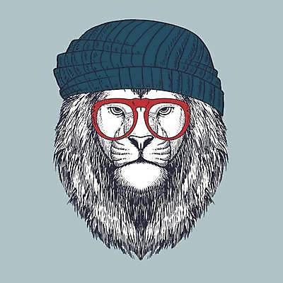 EPS 해외이미지 안경 일러스트 사람없음 사자 심볼 안경낌 해외일러스트 잡화 포유류 파일형식 벡터 이미지허브